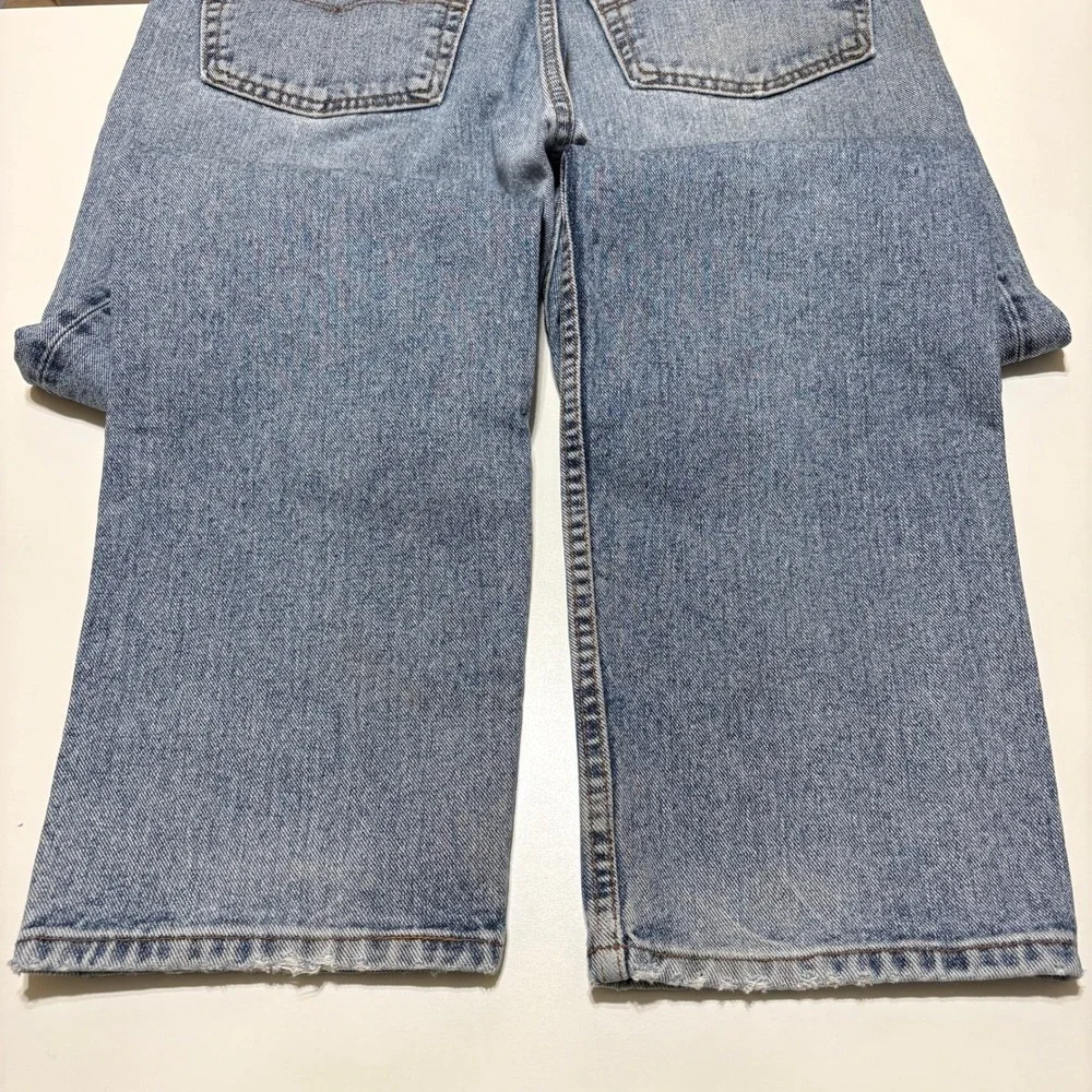 Vintage Levis Men Red Tab 505 Jeans 38X34 Blue Light Wash High Rise Straight Leg